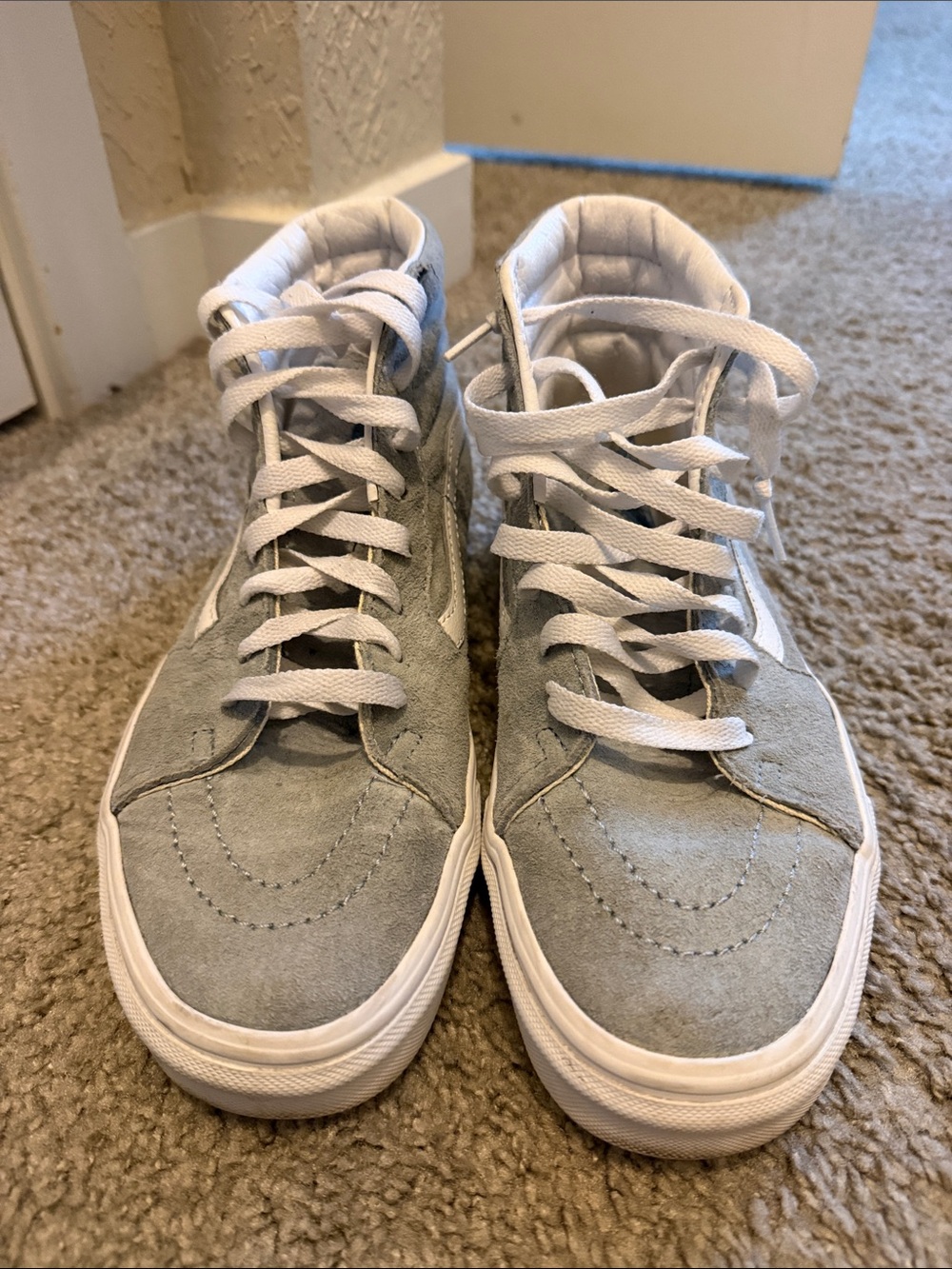 Vans Light Gray Suede High-Top Sneakers